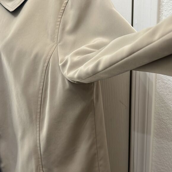 Jacket Raincoat Reversible Waterproof Natural Tan Beige Black Roll Up Sleeve - Picture 5 of 17